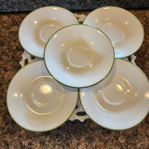 Corelle Shadow Iris Saucer Set, Set of 5 - Picture 1 of 5